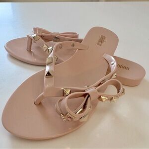 Melissa Harmonic Studs Blush Flip Flops - Size 5